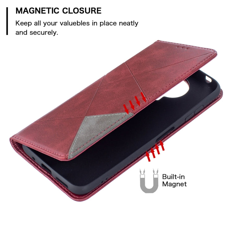 For Nokia G20 / G10 Rhombus Texture Horizontal Flip Magnetic Leather Case with Holder & Card Slots & Wallet