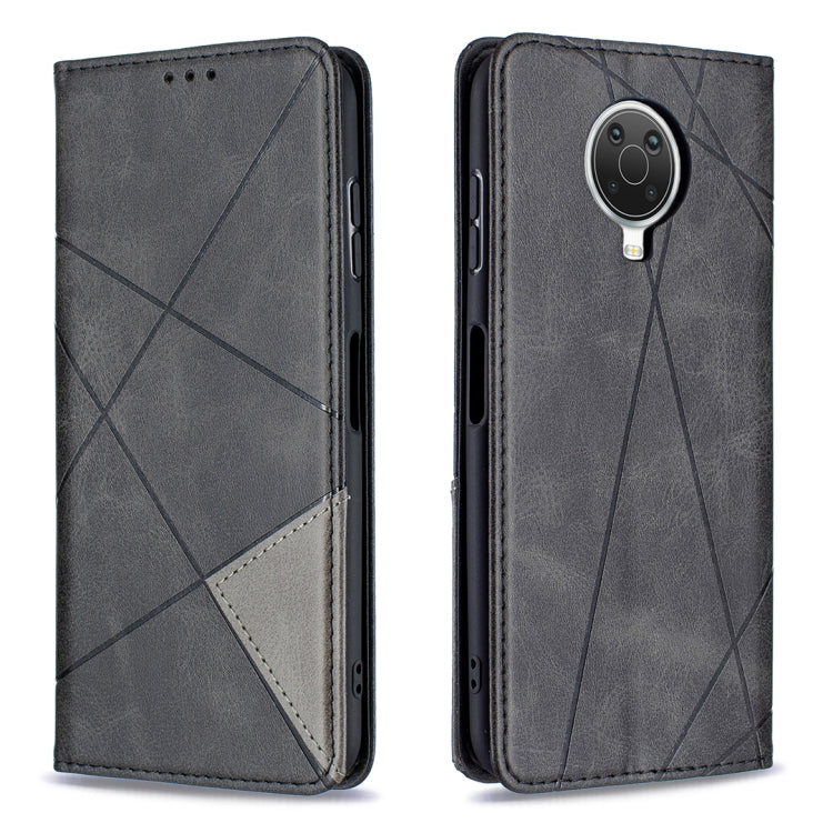 For Nokia G20 / G10 Rhombus Texture Horizontal Flip Magnetic Leather Case with Holder & Card Slots & Wallet