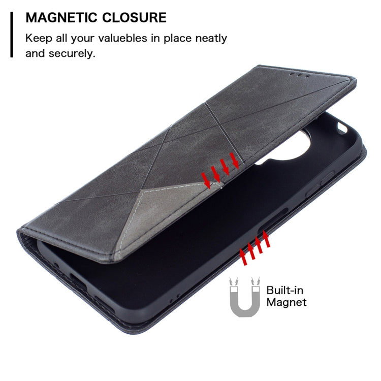 For Nokia G20 / G10 Rhombus Texture Horizontal Flip Magnetic Leather Case with Holder & Card Slots & Wallet