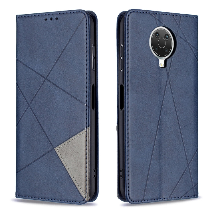 For Nokia G20 / G10 Rhombus Texture Horizontal Flip Magnetic Leather Case with Holder & Card Slots & Wallet