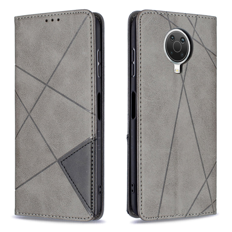For Nokia G20 / G10 Rhombus Texture Horizontal Flip Magnetic Leather Case with Holder & Card Slots & Wallet