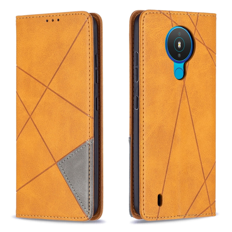 For Nokia 1.4 Rhombus Texture Horizontal Flip Magnetic Leather Case with Holder & Card Slots & Wallet