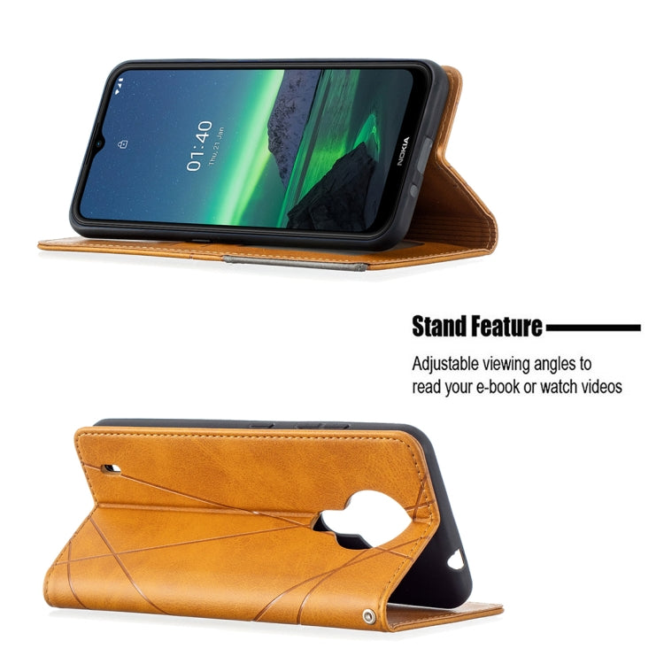 For Nokia 1.4 Rhombus Texture Horizontal Flip Magnetic Leather Case with Holder & Card Slots & Wallet