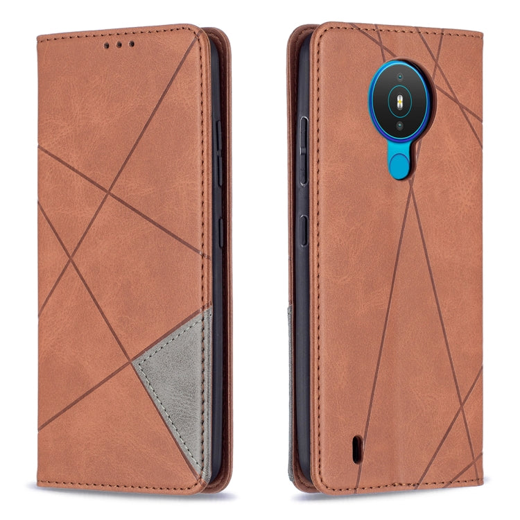 For Nokia 1.4 Rhombus Texture Horizontal Flip Magnetic Leather Case with Holder & Card Slots & Wallet