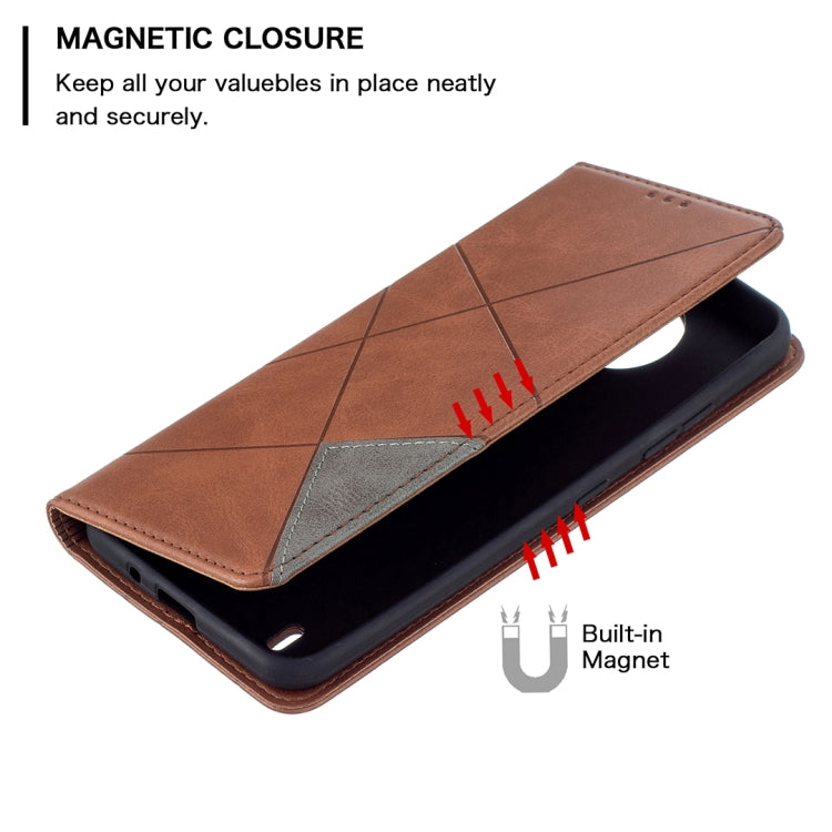 For Nokia 1.4 Rhombus Texture Horizontal Flip Magnetic Leather Case with Holder & Card Slots & Wallet