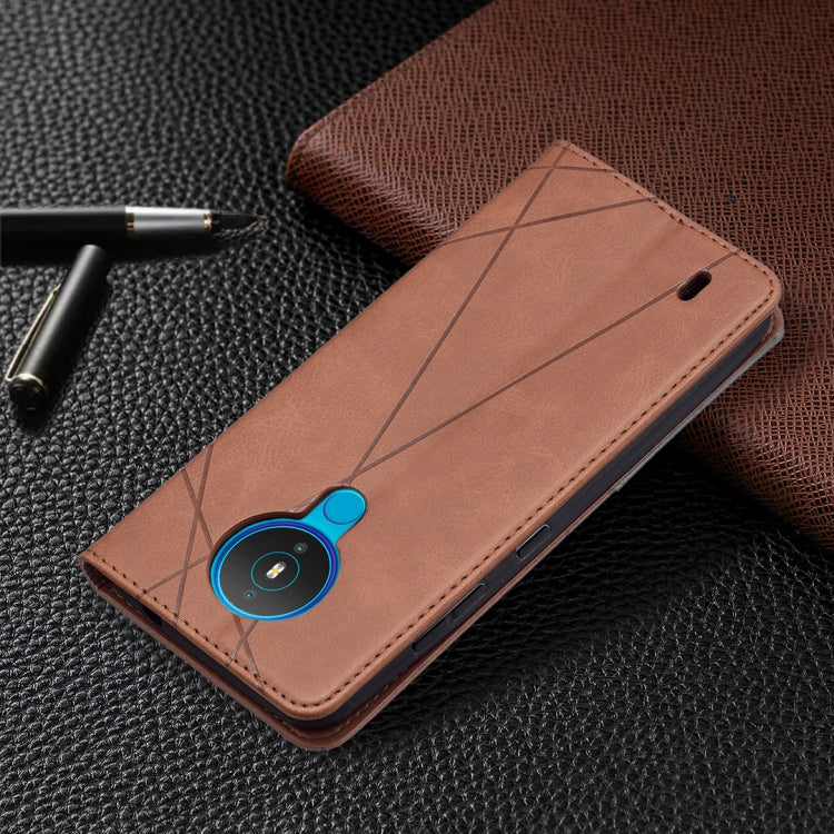For Nokia 1.4 Rhombus Texture Horizontal Flip Magnetic Leather Case with Holder & Card Slots & Wallet