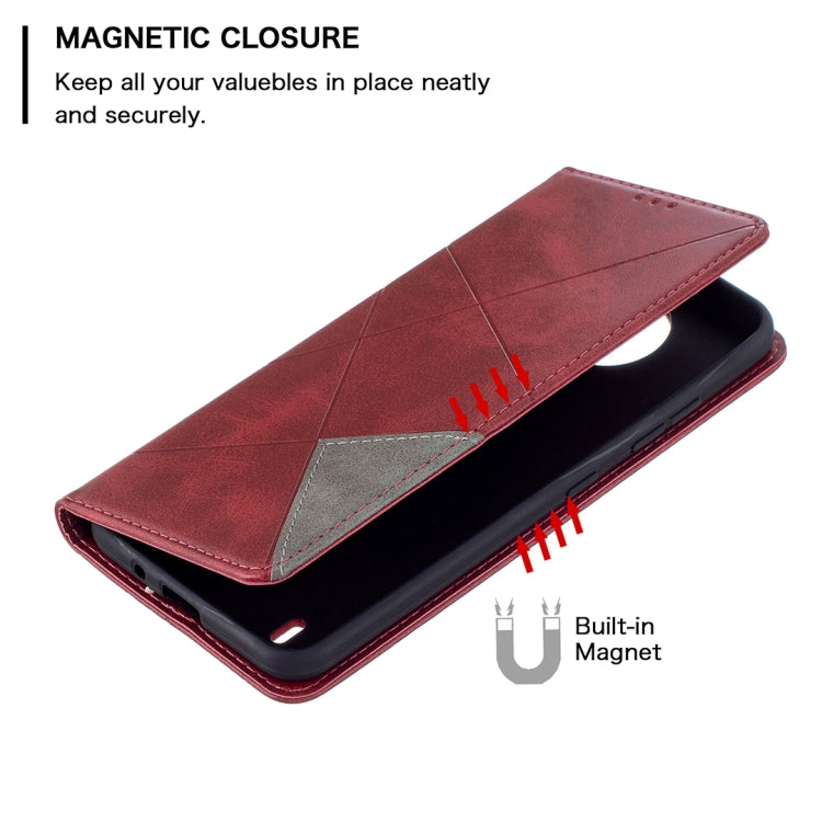 For Nokia 1.4 Rhombus Texture Horizontal Flip Magnetic Leather Case with Holder & Card Slots & Wallet