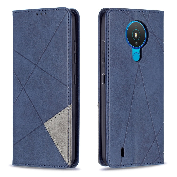 For Nokia 1.4 Rhombus Texture Horizontal Flip Magnetic Leather Case with Holder & Card Slots & Wallet