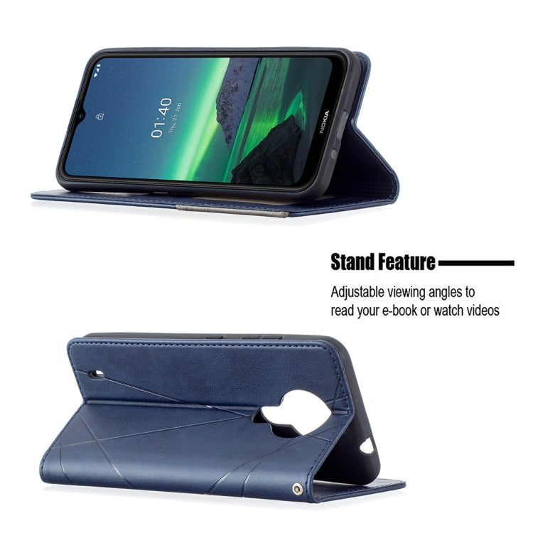 For Nokia 1.4 Rhombus Texture Horizontal Flip Magnetic Leather Case with Holder & Card Slots & Wallet