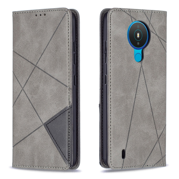 For Nokia 1.4 Rhombus Texture Horizontal Flip Magnetic Leather Case with Holder & Card Slots & Wallet