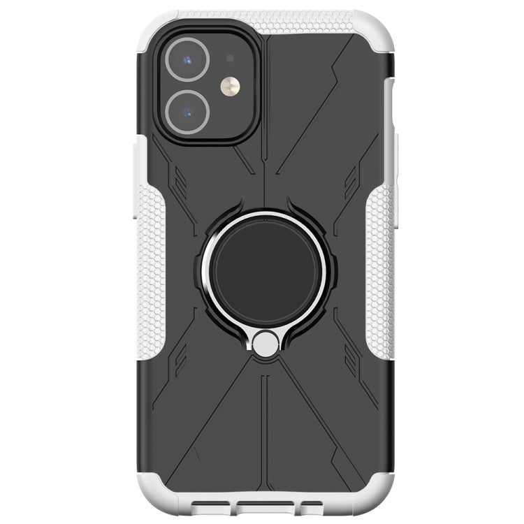 For iPhone 12 mini Machine Armor Bear Shockproof PC + TPU Protective Case with Ring Holder