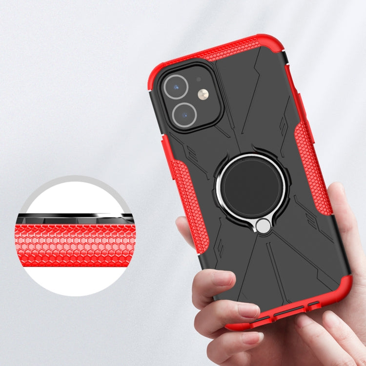 For iPhone 12 mini Machine Armor Bear Shockproof PC + TPU Protective Case with Ring Holder