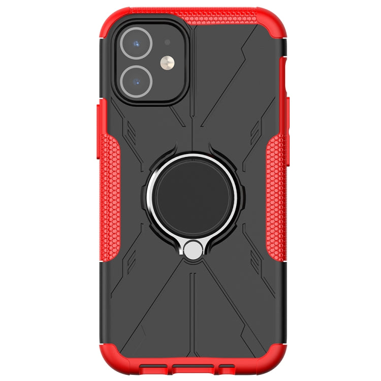For iPhone 12 mini Machine Armor Bear Shockproof PC + TPU Protective Case with Ring Holder