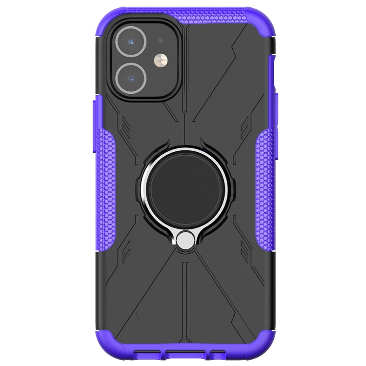For iPhone 12 mini Machine Armor Bear Shockproof PC + TPU Protective Case with Ring Holder