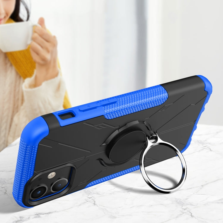 For iPhone 12 mini Machine Armor Bear Shockproof PC + TPU Protective Case with Ring Holder