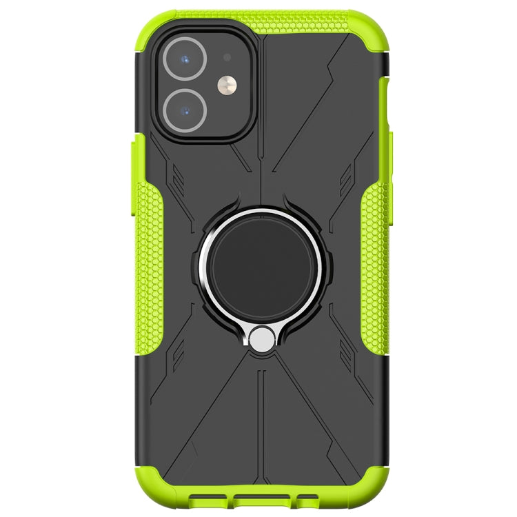 For iPhone 12 mini Machine Armor Bear Shockproof PC + TPU Protective Case with Ring Holder