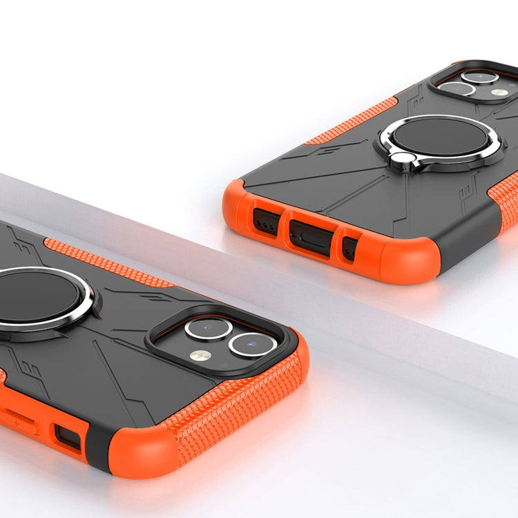For iPhone 12 mini Machine Armor Bear Shockproof PC + TPU Protective Case with Ring Holder
