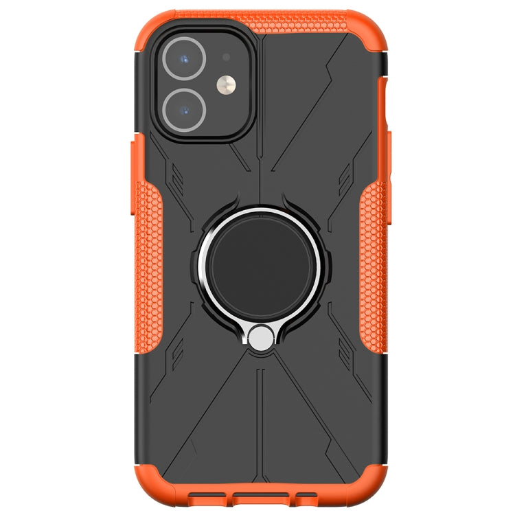 For iPhone 12 mini Machine Armor Bear Shockproof PC + TPU Protective Case with Ring Holder