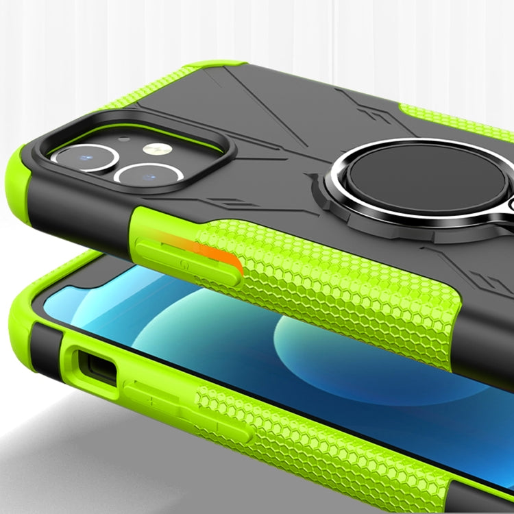 For iPhone 12 mini Machine Armor Bear Shockproof PC + TPU Protective Case with Ring Holder