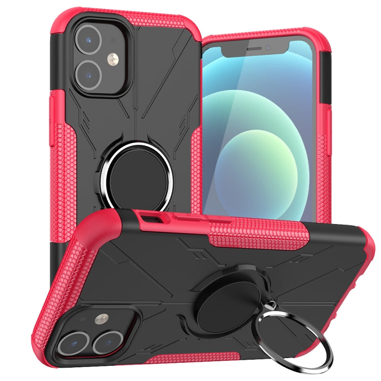 For iPhone 12 mini Machine Armor Bear Shockproof PC + TPU Protective Case with Ring Holder
