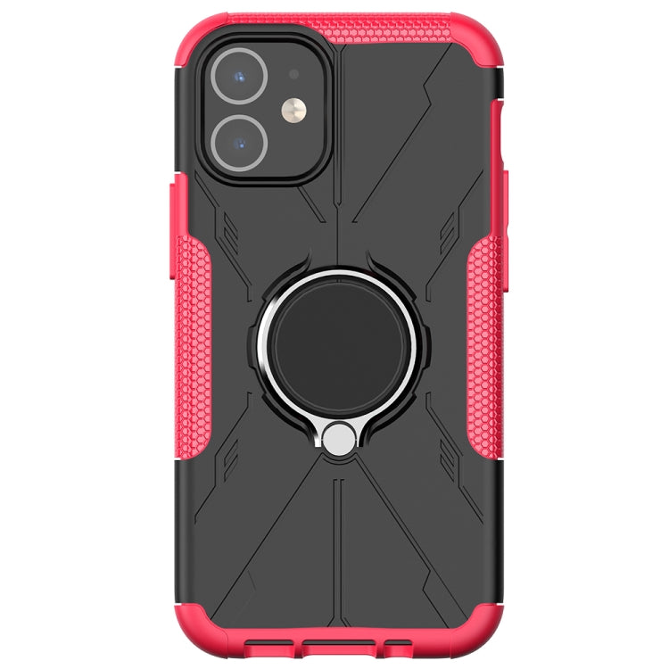 For iPhone 12 mini Machine Armor Bear Shockproof PC + TPU Protective Case with Ring Holder