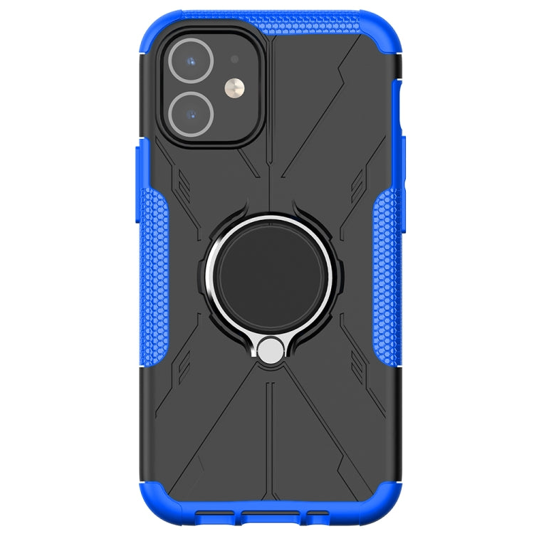 For iPhone 12 mini Machine Armor Bear Shockproof PC + TPU Protective Case with Ring Holder
