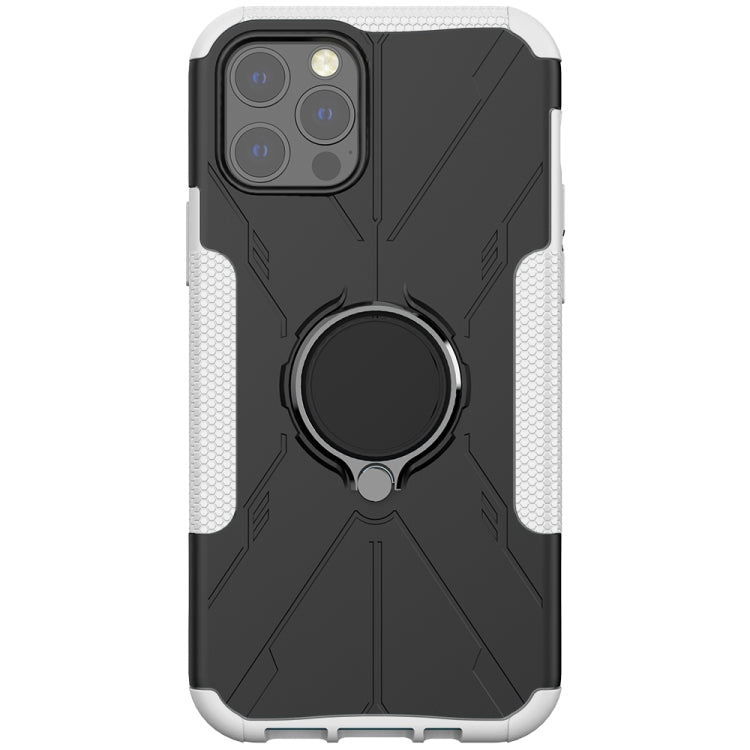 For iPhone 12 / 12 Pro Machine Armor Bear Shockproof PC + TPU Protective Case with Ring Holder