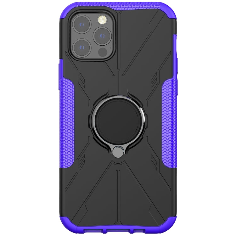 For iPhone 12 / 12 Pro Machine Armor Bear Shockproof PC + TPU Protective Case with Ring Holder