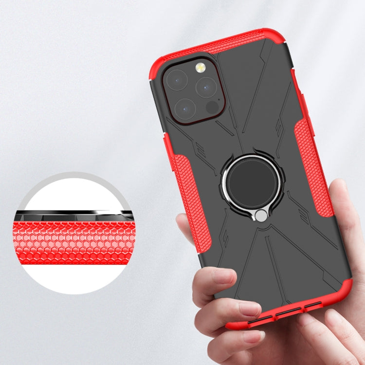 For iPhone 12 / 12 Pro Machine Armor Bear Shockproof PC + TPU Protective Case with Ring Holder