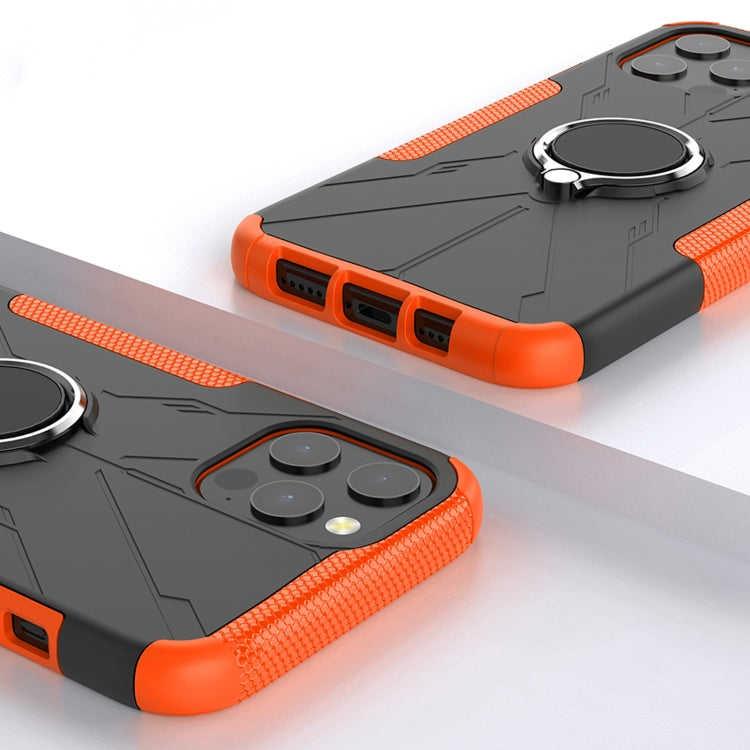 For iPhone 12 / 12 Pro Machine Armor Bear Shockproof PC + TPU Protective Case with Ring Holder