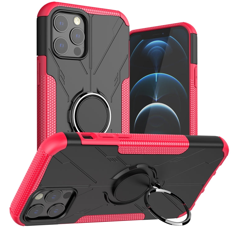 For iPhone 12 / 12 Pro Machine Armor Bear Shockproof PC + TPU Protective Case with Ring Holder