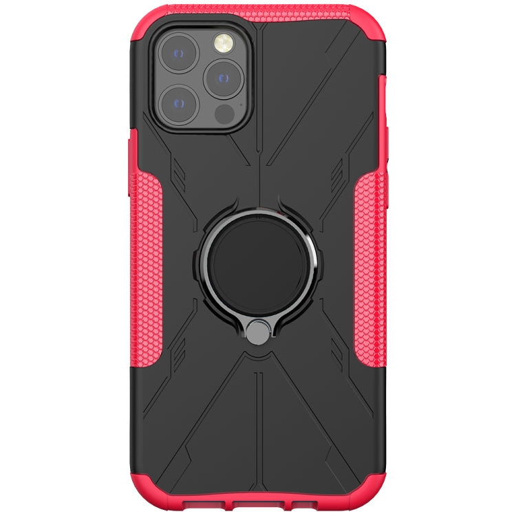 For iPhone 12 / 12 Pro Machine Armor Bear Shockproof PC + TPU Protective Case with Ring Holder