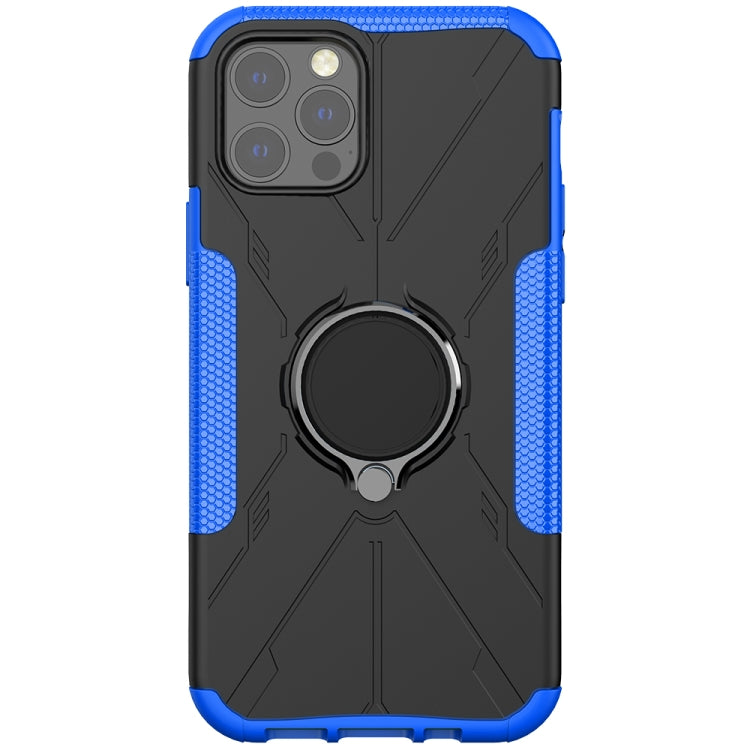 For iPhone 12 / 12 Pro Machine Armor Bear Shockproof PC + TPU Protective Case with Ring Holder