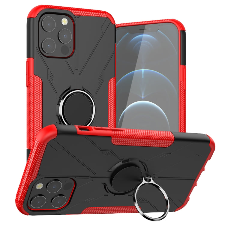 For iPhone 12 Pro Max Machine Armor Bear Shockproof PC + TPU Protective Case with Ring Holder