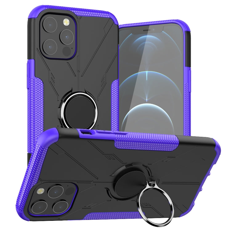 For iPhone 12 Pro Max Machine Armor Bear Shockproof PC + TPU Protective Case with Ring Holder