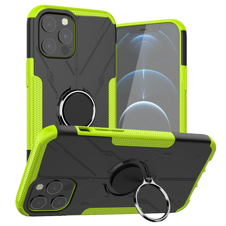 For iPhone 12 Pro Max Machine Armor Bear Shockproof PC + TPU Protective Case with Ring Holder