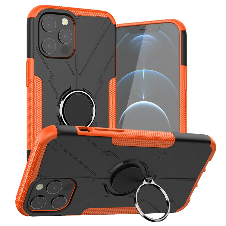 For iPhone 12 Pro Max Machine Armor Bear Shockproof PC + TPU Protective Case with Ring Holder