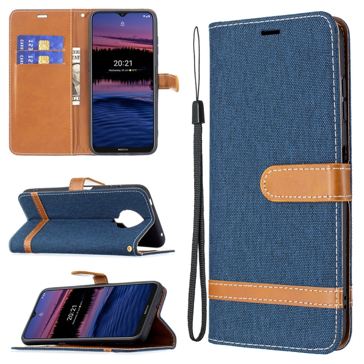 For Nokia G20 / G10 Color Matching Denim Texture Horizontal Flip Leather Case with Holder & Card Slots & Wallet & Lanyard