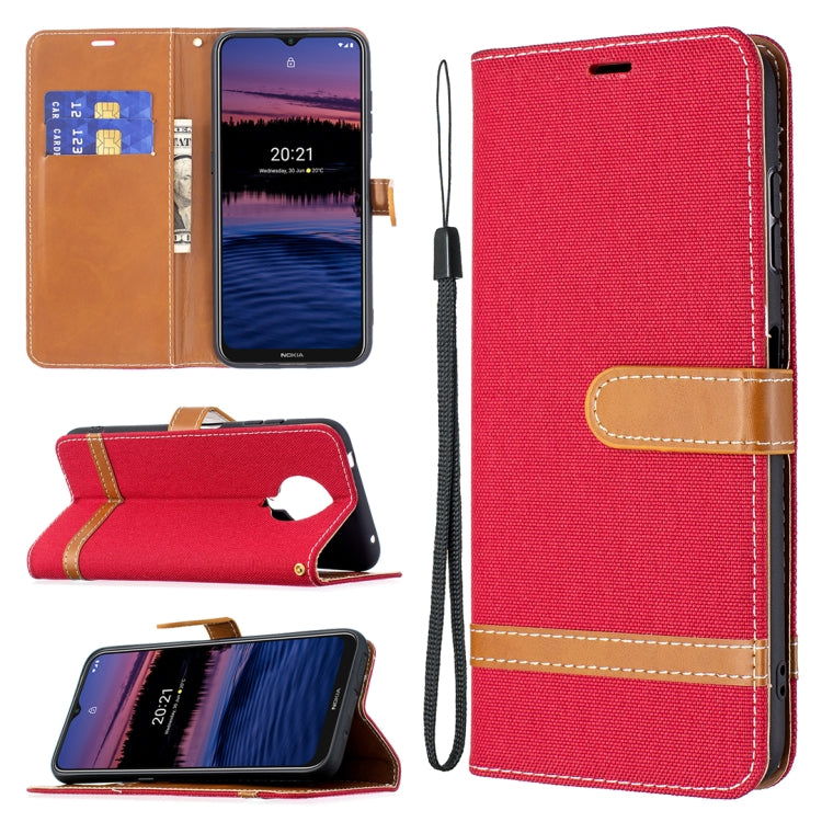 For Nokia G20 / G10 Color Matching Denim Texture Horizontal Flip Leather Case with Holder & Card Slots & Wallet & Lanyard