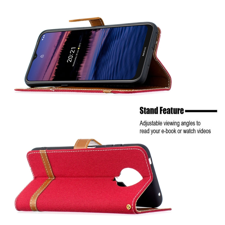 For Nokia G20 / G10 Color Matching Denim Texture Horizontal Flip Leather Case with Holder & Card Slots & Wallet & Lanyard