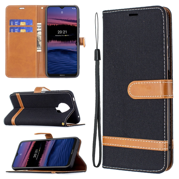 For Nokia G20 / G10 Color Matching Denim Texture Horizontal Flip Leather Case with Holder & Card Slots & Wallet & Lanyard