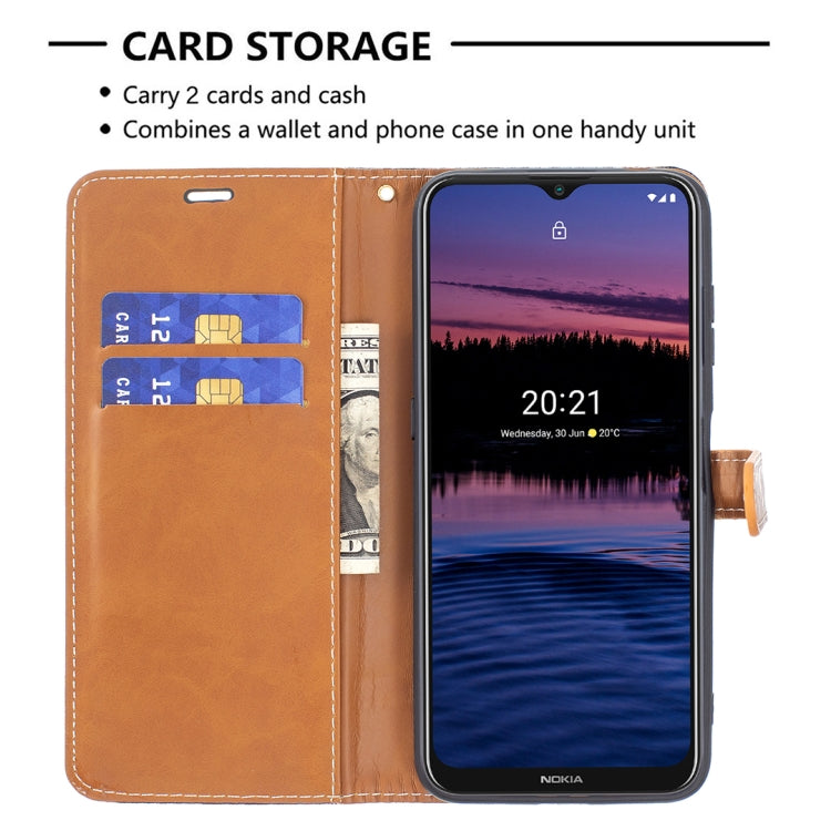 For Nokia G20 / G10 Color Matching Denim Texture Horizontal Flip Leather Case with Holder & Card Slots & Wallet & Lanyard
