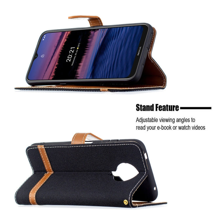 For Nokia G20 / G10 Color Matching Denim Texture Horizontal Flip Leather Case with Holder & Card Slots & Wallet & Lanyard