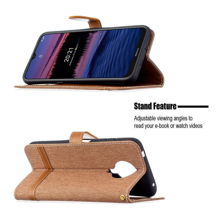 For Nokia G20 / G10 Color Matching Denim Texture Horizontal Flip Leather Case with Holder & Card Slots & Wallet & Lanyard