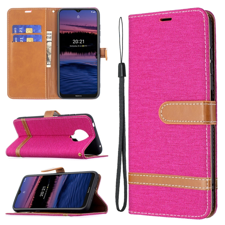 For Nokia G20 / G10 Color Matching Denim Texture Horizontal Flip Leather Case with Holder & Card Slots & Wallet & Lanyard