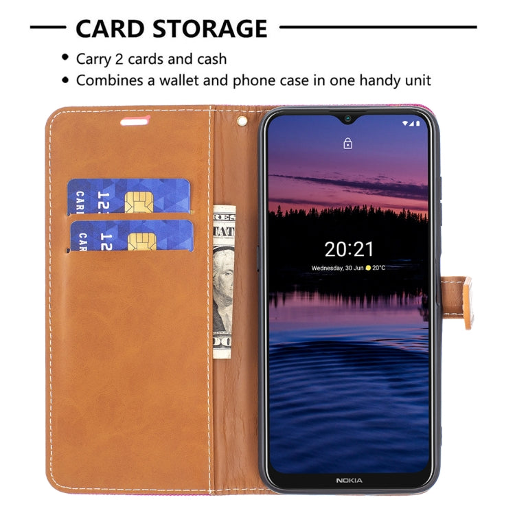 For Nokia G20 / G10 Color Matching Denim Texture Horizontal Flip Leather Case with Holder & Card Slots & Wallet & Lanyard