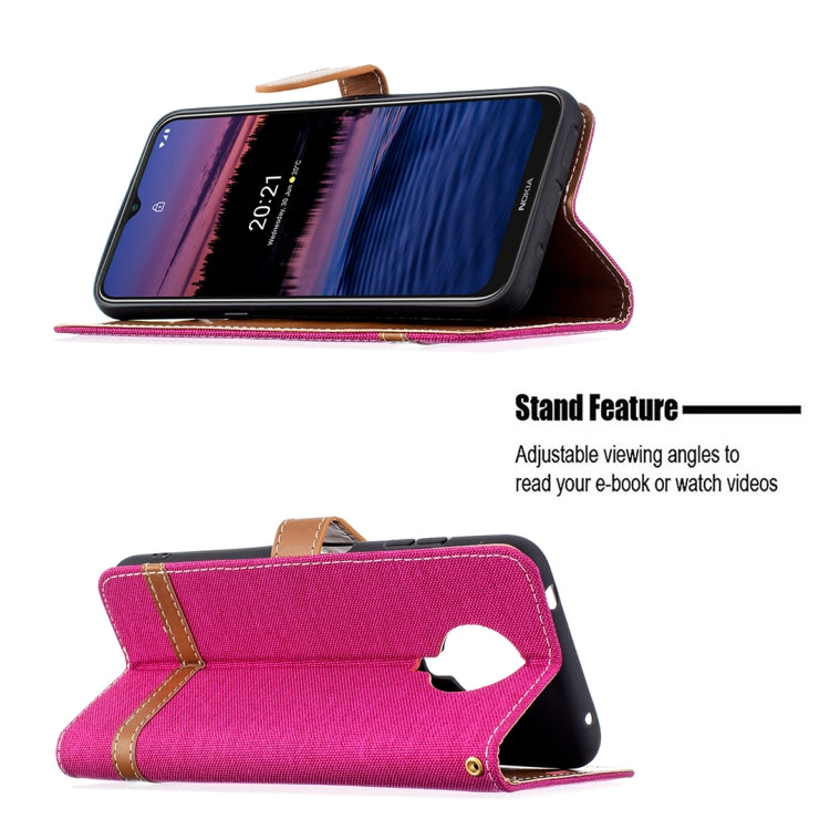 For Nokia G20 / G10 Color Matching Denim Texture Horizontal Flip Leather Case with Holder & Card Slots & Wallet & Lanyard