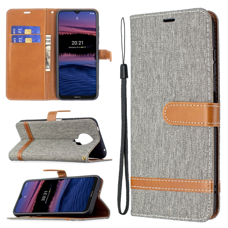For Nokia G20 / G10 Color Matching Denim Texture Horizontal Flip Leather Case with Holder & Card Slots & Wallet & Lanyard