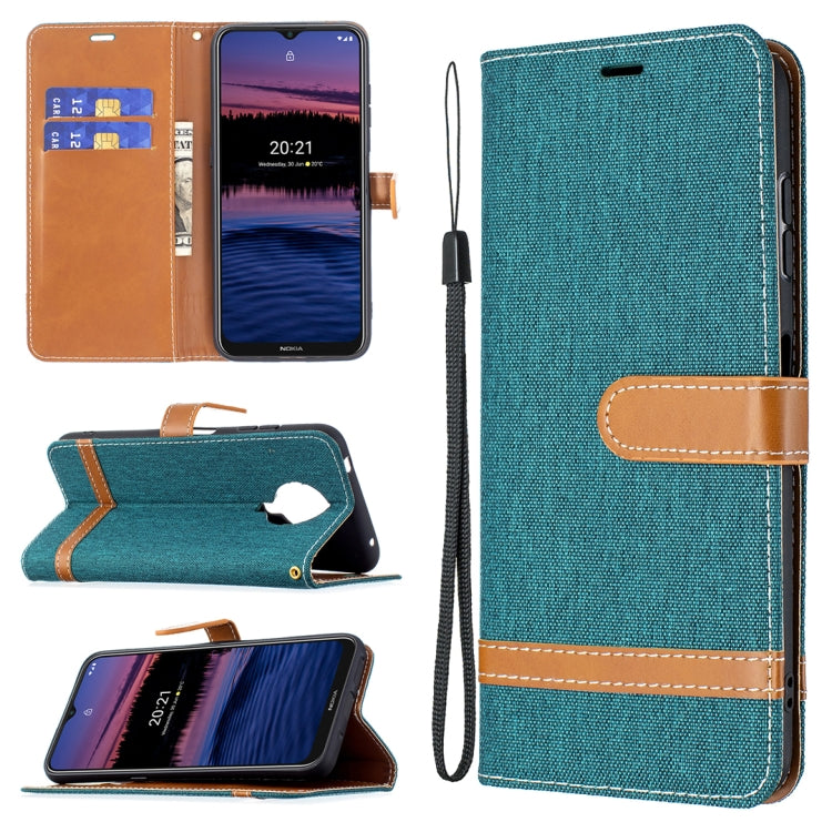For Nokia G20 / G10 Color Matching Denim Texture Horizontal Flip Leather Case with Holder & Card Slots & Wallet & Lanyard