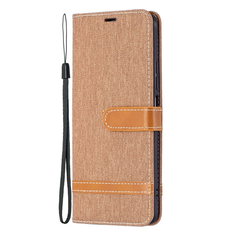 For Xiaomi Mi 11i / Poco F3 / Redmi K40 Color Matching Denim Texture Horizontal Flip Leather Case with Holder & Card Slots & Wallet & Lanyard